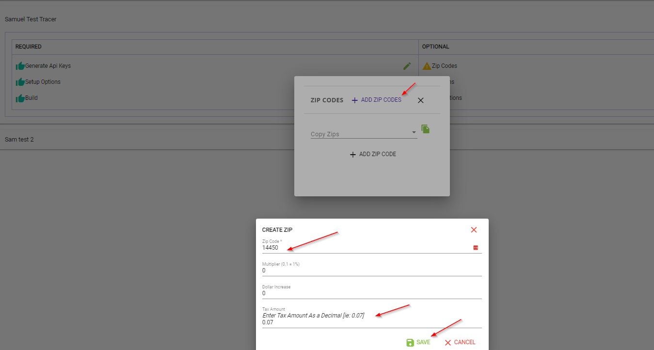 SimpleEstimate How to add zip codes / Taxes to your SimpleEstimate